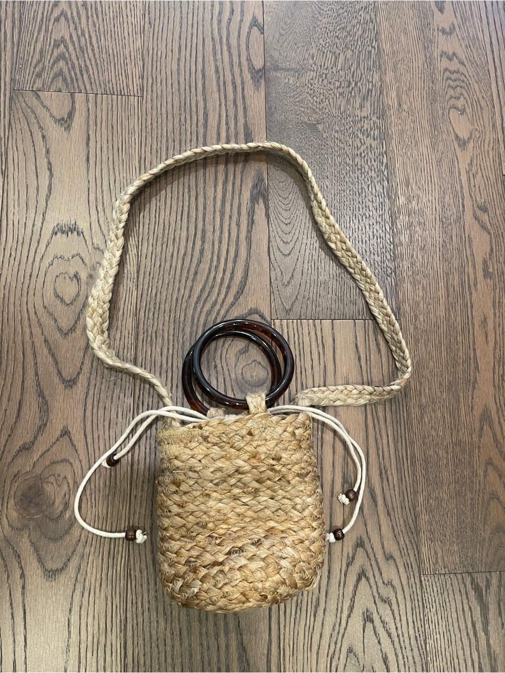 Aritzia Main Character Raffia Woven Crossbody Bag